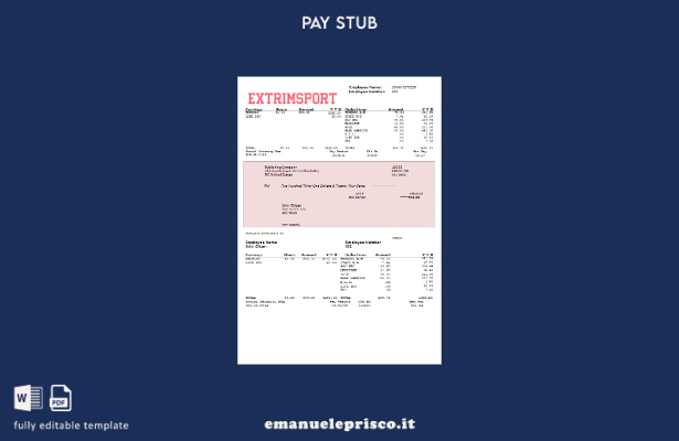 stile verificato Modello di dichiarazione dei guadagni completamente modificabil